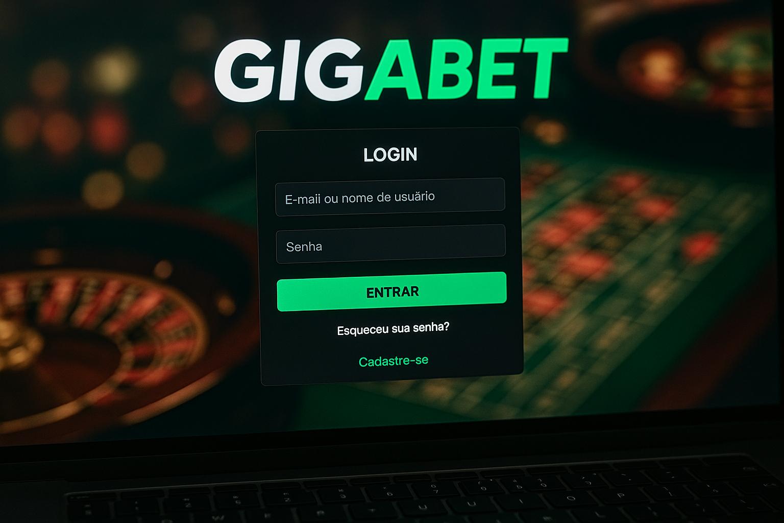 Criar uma nova Conta no plataforma GIGABET  